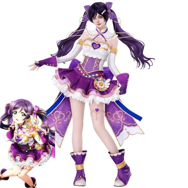 Love Live Makeup's Magic Nozomi Tojo Purple Dress Cosplay Costume