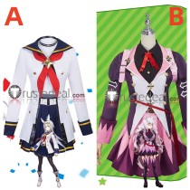 Uma Musume Pretty Derby The Decisive Oguri Cap Biwa Hayahide White Purple Cosplay Costumes