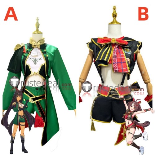 Uma Musume Pretty Derby The Decisive Symboli Kris S Gran Alegria Green Black Cosplay Costumes