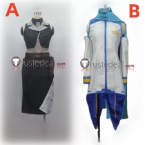 Vocaloid Miku Black Kaito Female White Set Cosplay Costumes