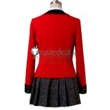 Kakegurui Gambler Runa Yomozuki Orange Coat Red Uniform Cosplay Costume