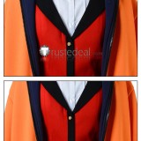 Kakegurui Gambler Runa Yomozuki Orange Coat Red Uniform Cosplay Costume