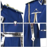 Full Metal Alchemist Edward Elric Roy Mustang Riza Hawkeye Red Blue Military Cosplay Costume