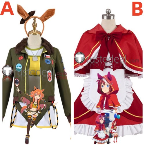Uma Musume Pretty Derby The Decisive Mayano Top Gun Halloween Little Red Riding Hood Tokai Teio Cosplay Costumes