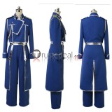 Full Metal Alchemist Edward Elric Roy Mustang Riza Hawkeye Red Blue Military Cosplay Costume