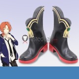 Ensemble Stars Knights Leo Tsukinaga Black White Red Cosplay Shoes Boots