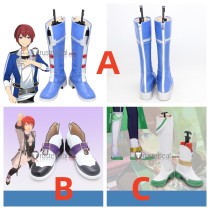 Ensemble Stars Knights Tsukasa Suou Blue Purple Green Cosplay Shoes Boots