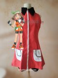 Pokemon May Haruka Sapphire Birch Orange Red Cosplay Costume