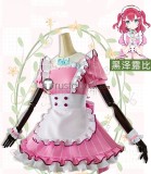 Love Live AiScReam Presents TOPPING LIVE Kurosawa Ruby Shiki Wakana Ayumu Ueharas Maid Pink Green Orange Cosplay Costumes