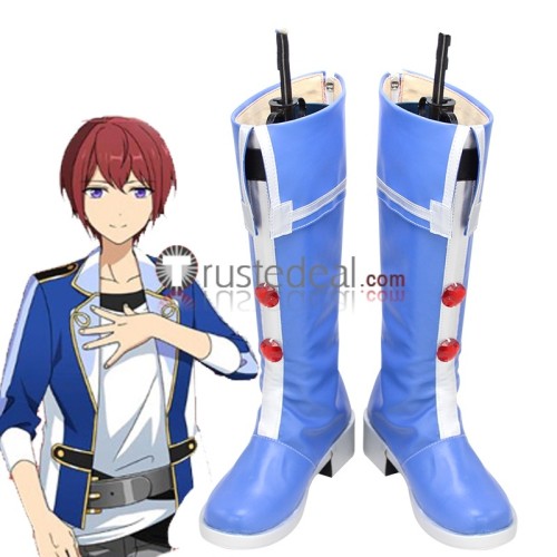 Ensemble Stars Knights Tsukasa Suou Blue Purple Green Cosplay Shoes Boots