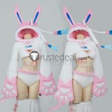 Gijinka Piplup Charizard Sylveon Jolteon Blue Orange White Yellow Fluffy Hoodie Claw Cosplay Costumes