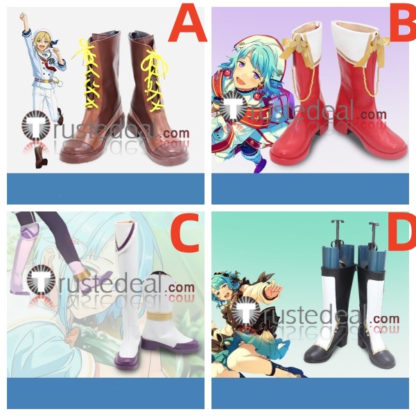 Ensemble Stars Rabits Hajime Shino Nazuna Nito Brown Red White Cosplay Shoes Boots