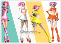 Commission Space Channel 5 Ulala Pink White Orange Yellow Cosplay Costume
