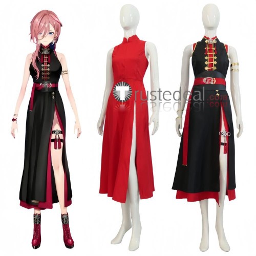 Vtuber Virtual YouTuber Takane Lui Red Black New Cosplay Costume