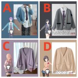Project Sekai Colorful Stage PJSK Kamishiro Rui Shiraishi An Akiyama Mizuki Shinonome Ena Sweater Cardigan Blue Grey Purple Apricot Cosplay Costume