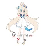 Virtual Youtubers VTuber Hololive Sameko Saba Blonde Blue Styled Cosplay Wig 2