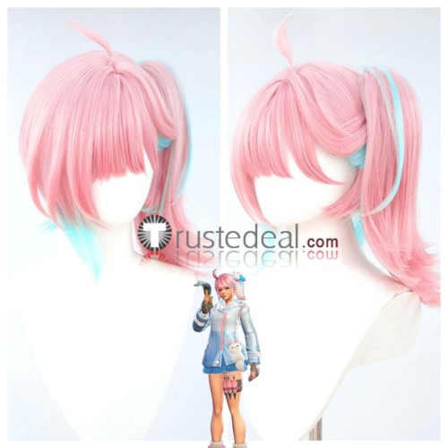 Overwatch 2 Season 15 Battle Skin Rainy Day Kiriko Pink Cosplay Wig