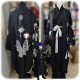 The Hundred Line Last Defense Academy Yugamu Omokage Casual Black Coat Kimono Cosplay Costume