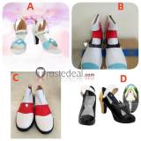 Pokemon Green Leaf Kris Sygna Suit Kris Lusamine Black Blue White Red Cosplay Shoes Boots