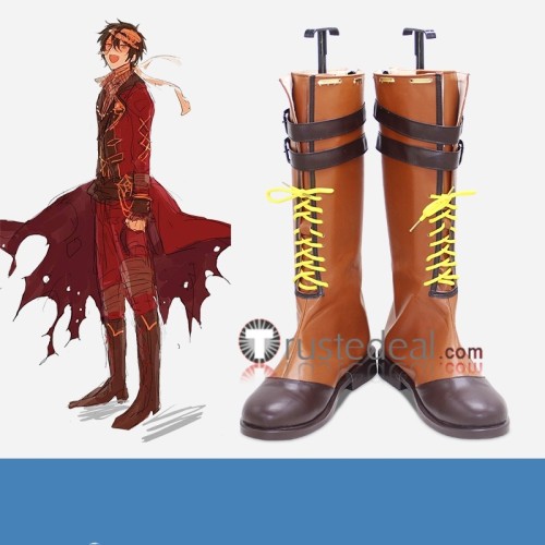 Ensemble Stars Valkyrie Shu Itsuki Mika Kagehira Brown Red Black Cosplay Shoes Boots
