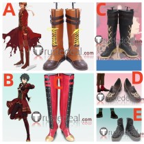 Ensemble Stars Valkyrie Shu Itsuki Mika Kagehira Brown Red Black Cosplay Shoes Boots