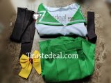 Queen's Blade Echidna Green White School Uniform Cosplay Costume