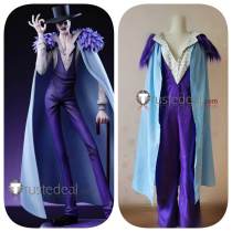 Commission One Piece Laffitte Demon Sheriff Purple Cosplay Costume