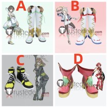 Xenoblade Chronicles 3 Miyabi Mio Eunie Pyra Black White Pink Cosplay Shoes Boots