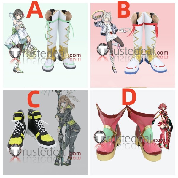 Xenoblade Chronicles 3 Miyabi Mio Eunie Pyra Black White Pink Cosplay Shoes Boots