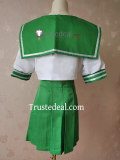 Queen's Blade Echidna Green White School Uniform Cosplay Costume