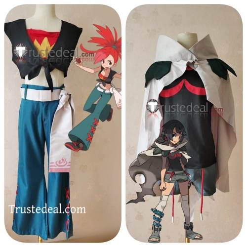 Commission Pokemon Heroine Selene Elio Flannery Zinnia Cosplay Costume