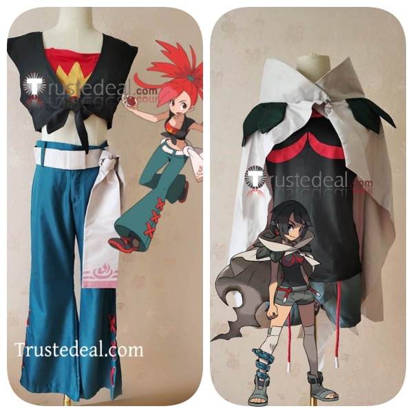 Commission Pokemon Heroine Selene Elio Flannery Zinnia Cosplay Costume
