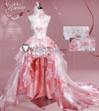 Sword Art Online Yuuki Asuna Rose Pink Wedding Dress