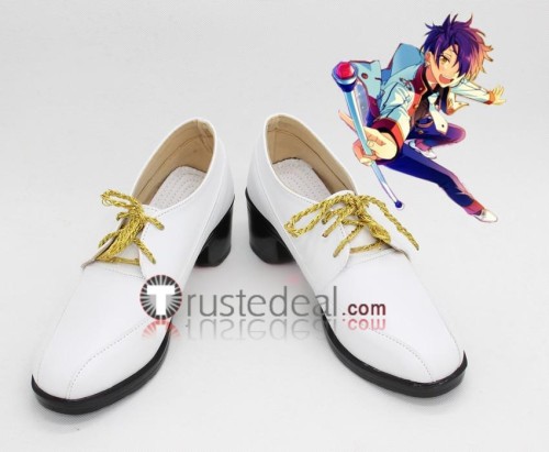 Ensemble Stars Ryuseitai Shinobu Sengoku White Cosplay Shoes Boots