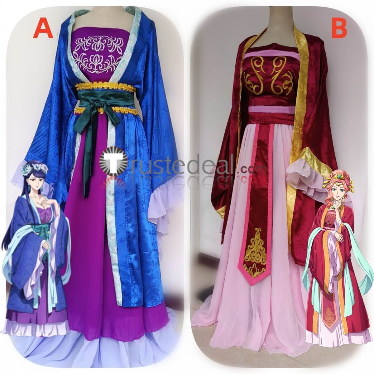Anime The Apothecary Diaries Rishu-hi Cosplay Costume Pink Hanfu Dress main image 1