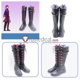Ensemble Stars Undead Rei Sakuma Adonis Otogari Kaoru Hakaze Koga Ogami Black Cosplay Shoes Boots