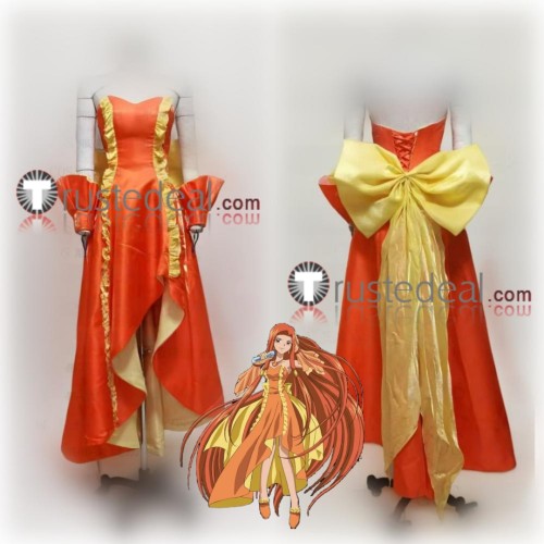 Mermaid Melody Sara Super Idol Orange Cosplay Costume Custom Size