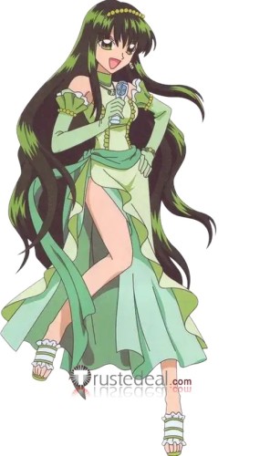 Mermaid Melody Rina Toin Super Idol Green Cosplay Costume Custom Size