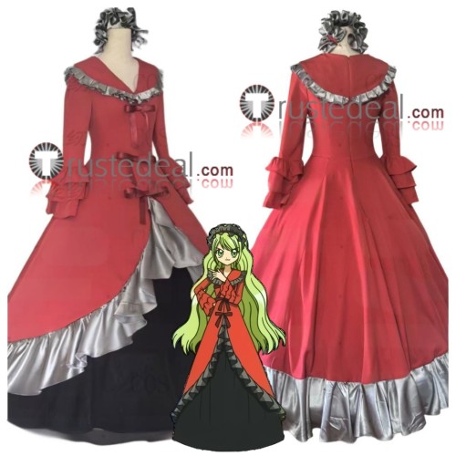 Mermaid Melody Yuri Princess Dress Red Cosplay Costume Custom Size
