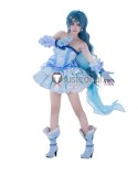 Mermaid Melody Hanon Hosho Super Idol Blue Dress Cosplay Costume Custom Size