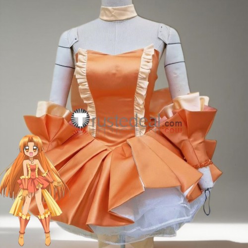 Mermaid Melody Seira Amagi Orange Dress Cosplay Costume Custom Size