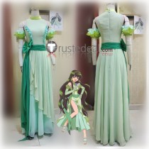Mermaid Melody Rina Toin Super Idol Green Cosplay Costume Custom Size