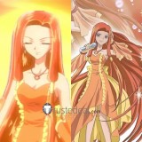 Mermaid Melody Sara Orange Black Hanon Blue Styled Cosplay Wig