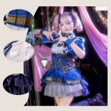 Girls Band Cry Diamond Dust Ai Rin Hina Nana Performance Blue Cosplay Costume