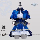 Girls Band Cry Diamond Dust Ai Rin Hina Nana Performance Blue Cosplay Costume