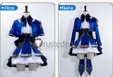 Girls Band Cry Diamond Dust Ai Rin Hina Nana Performance Blue Cosplay Costume