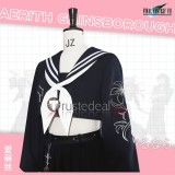 Final Fantasy VII Rebirth Sukeban Aerith Gainsborough Tifa Lockhart Ever Crisis Academy High School Uniform Cosplay Costume