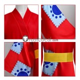 One Piece Wano Country Luffy Red Cosplay Costume