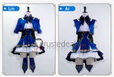Girls Band Cry Diamond Dust Ai Rin Hina Nana Performance Blue Cosplay Costume