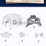 Final Fantasy XIV Queen of Hourne Bliaud‌ White Black Cosplay Costume